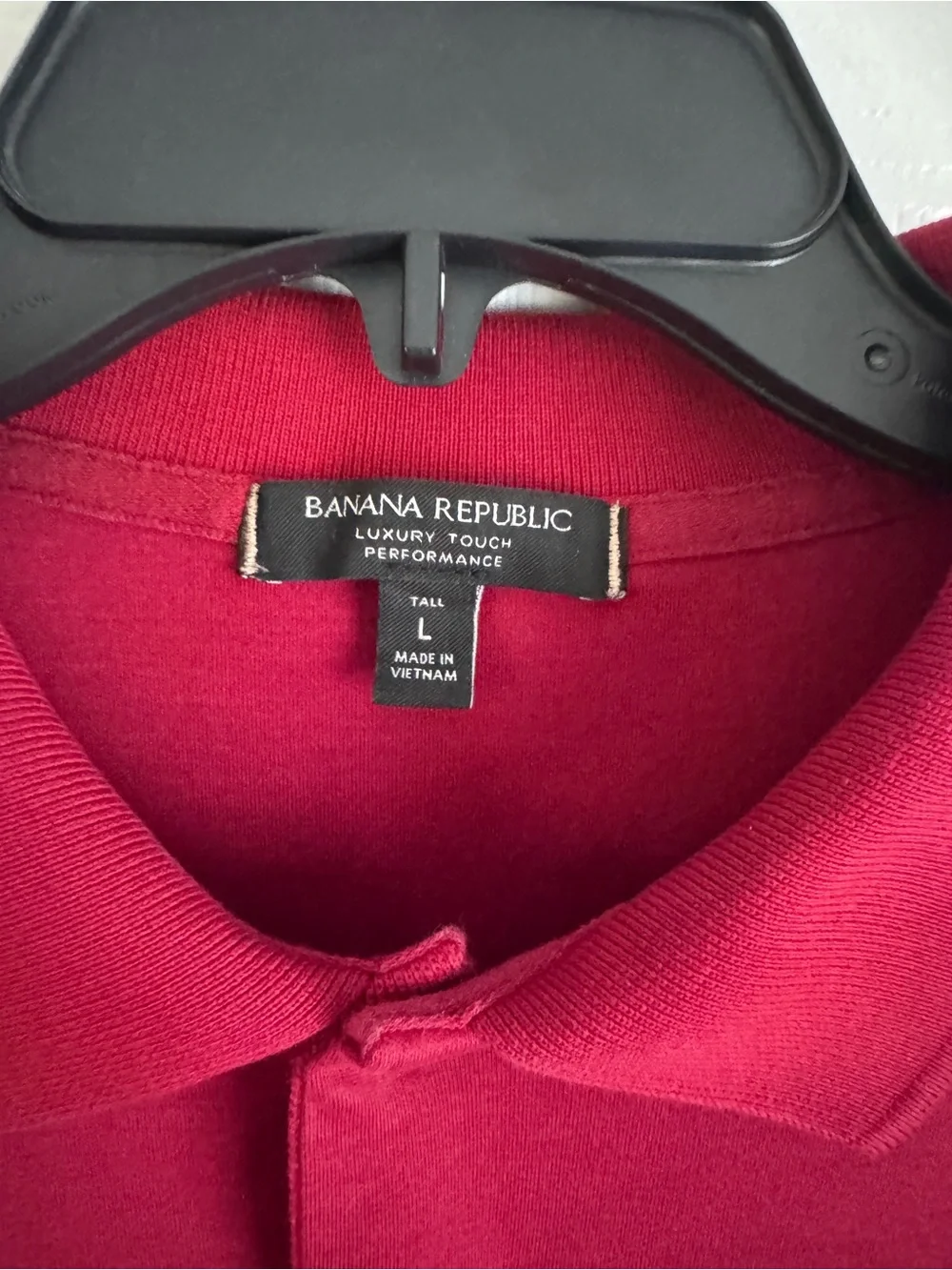Banana Republic Men's Luxury Touch Performance Red Polo Shirt